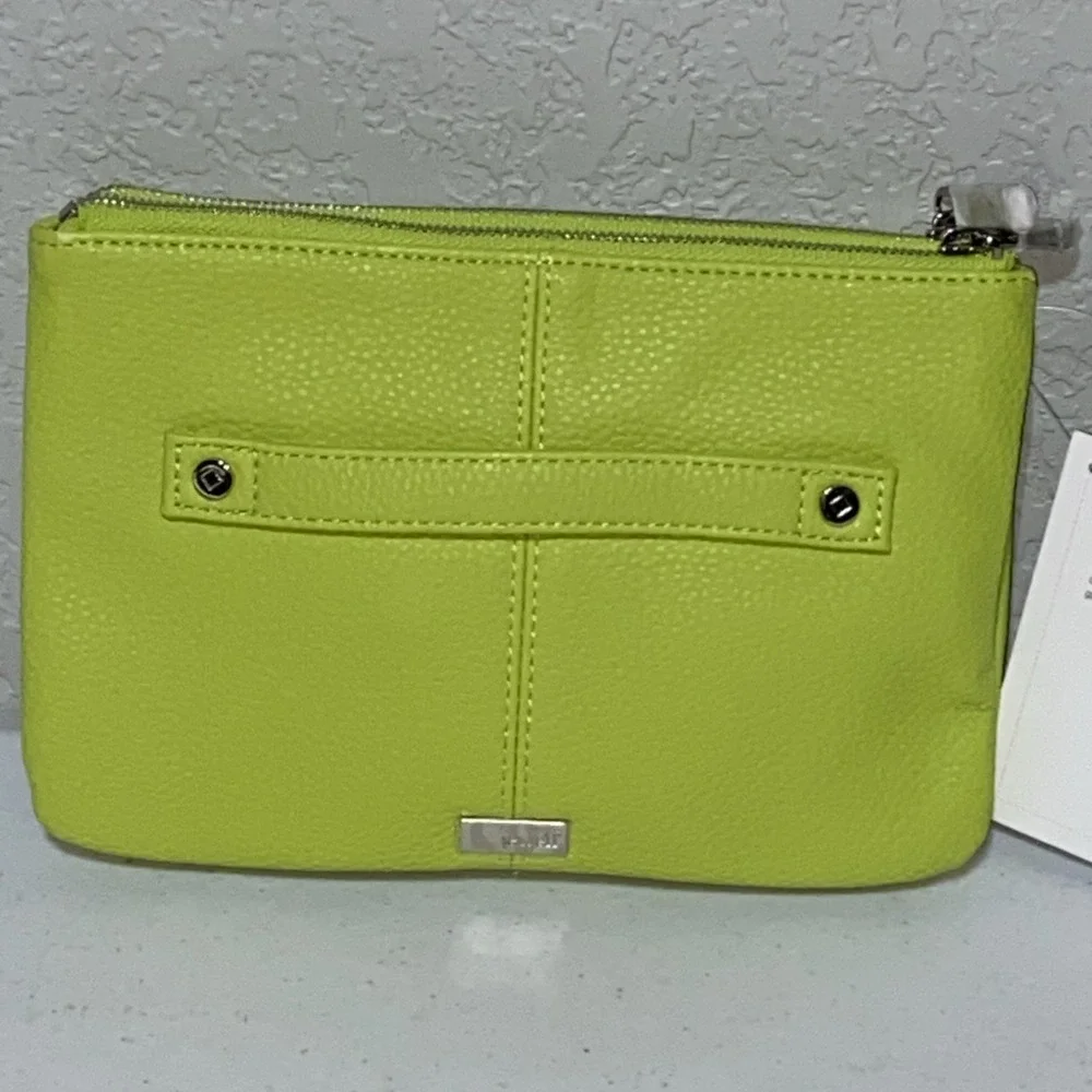 THIRTY-ONE Jewell Street Style Handbag Citrus Lime Green Pebbled Crossbody Purse